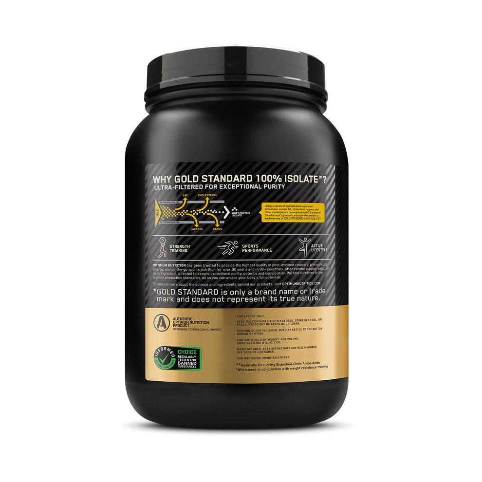 Optimum Nutrition Gold Standard 100% Isolate 744 gm 24 serv. Chocolate Bliss
