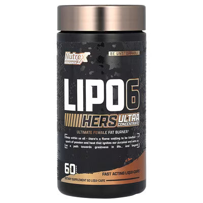 Nutrex Research Lipo-6 Hers Ultra Concentrate – Women’s Fat Burner – 60 Capsules