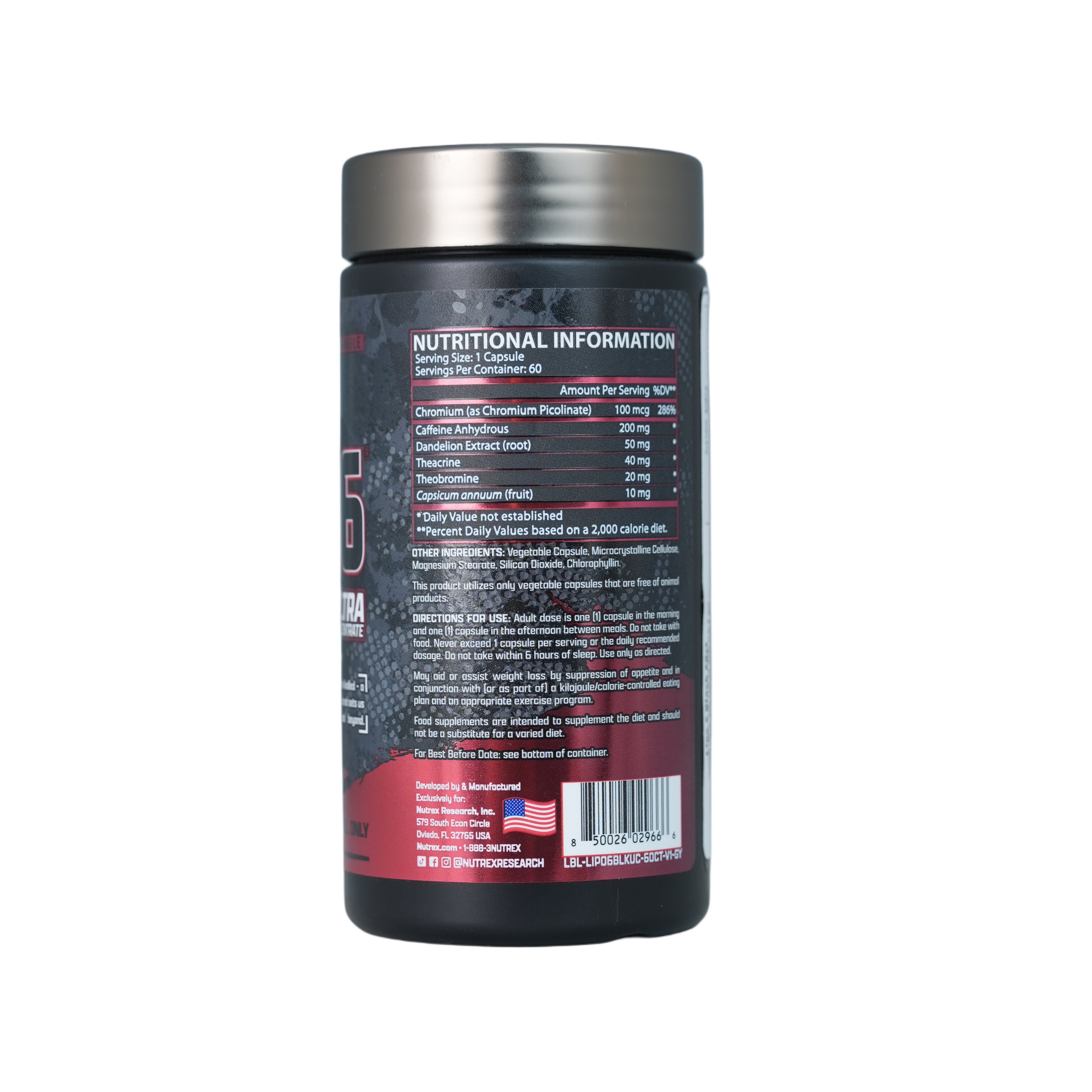 Nutrex Research Lipo-6 Black Ultra Concentrate.-60Serv.-Black Capsules