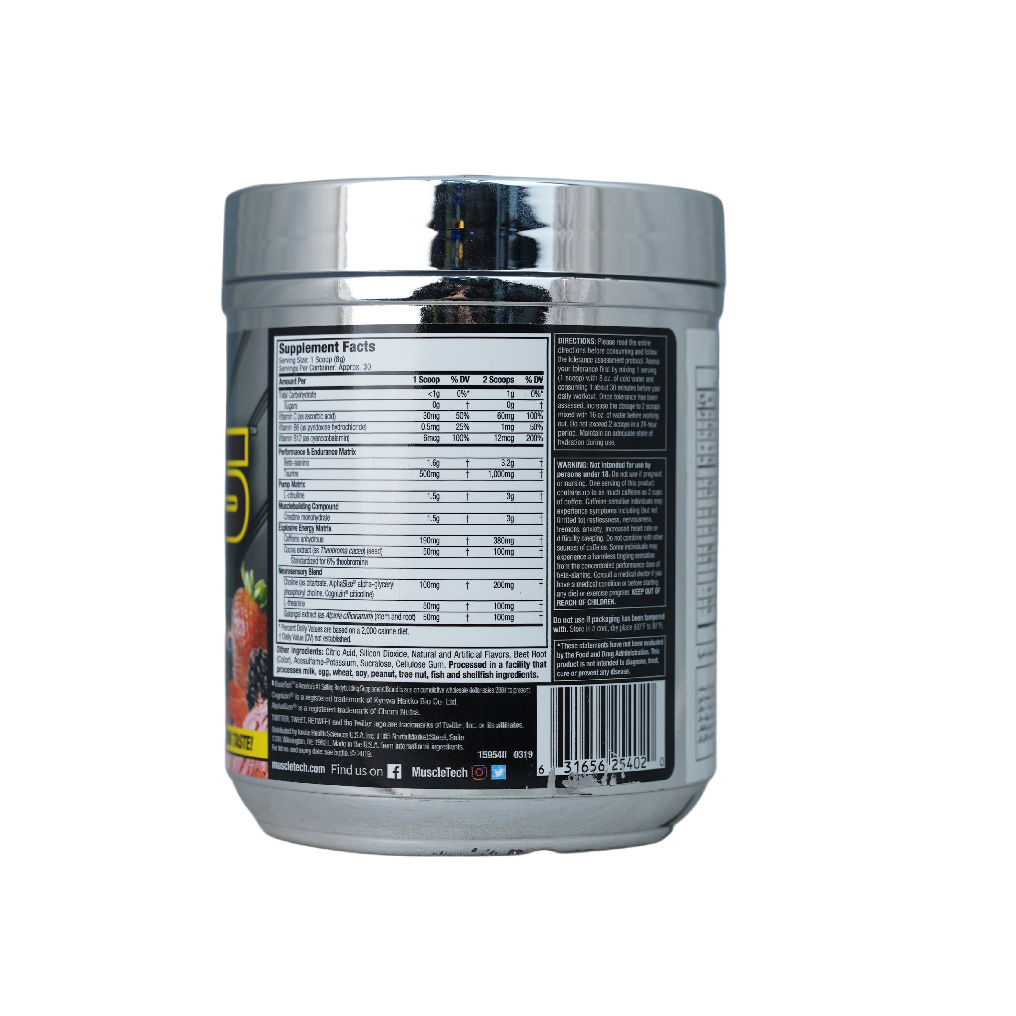 MuscleTech Vapor X5 Next Gen-30Serv.-232G-Fruit Punch Blast