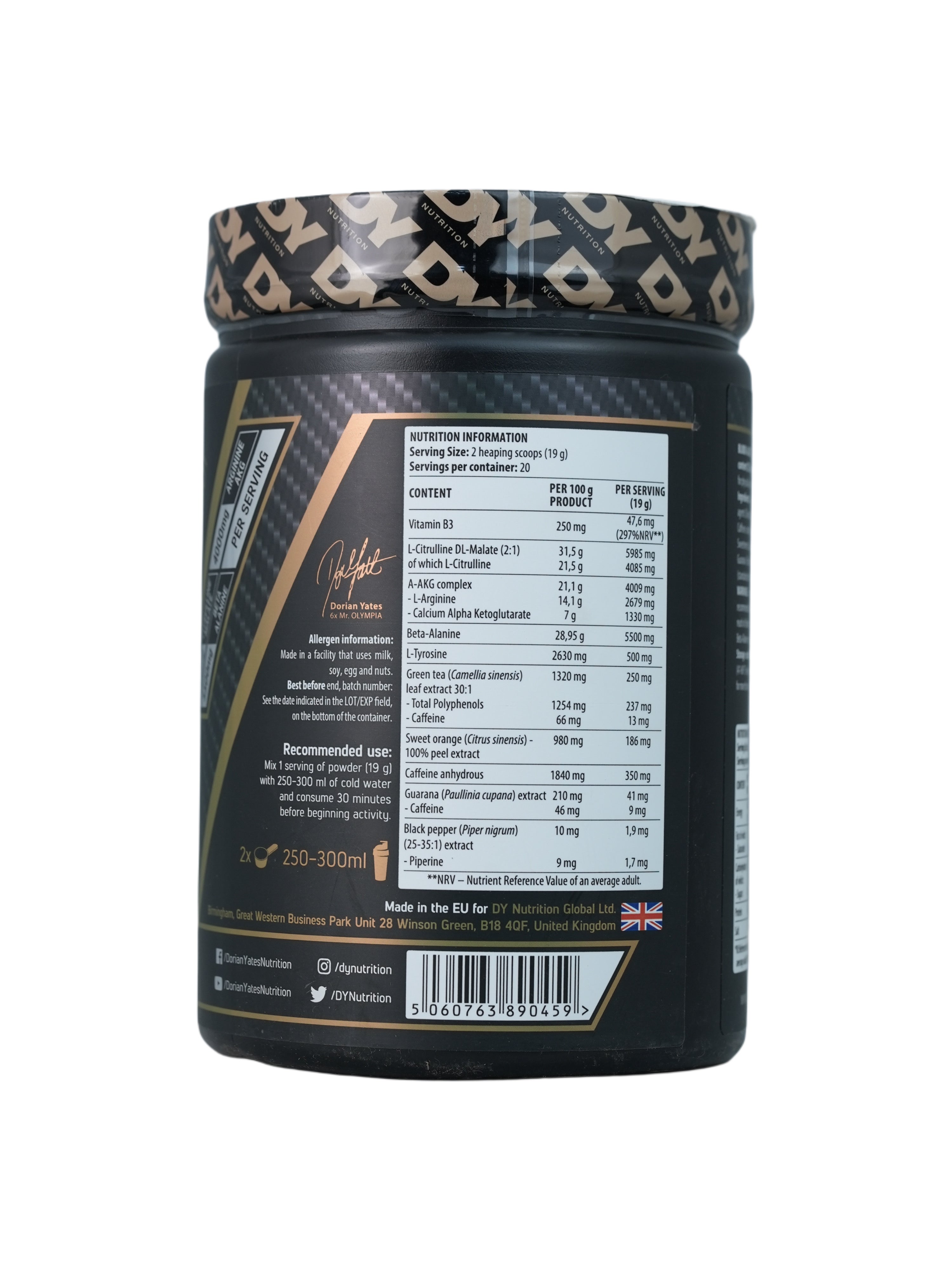 Dorian Yates Blood & guts-20 Serv.-380g