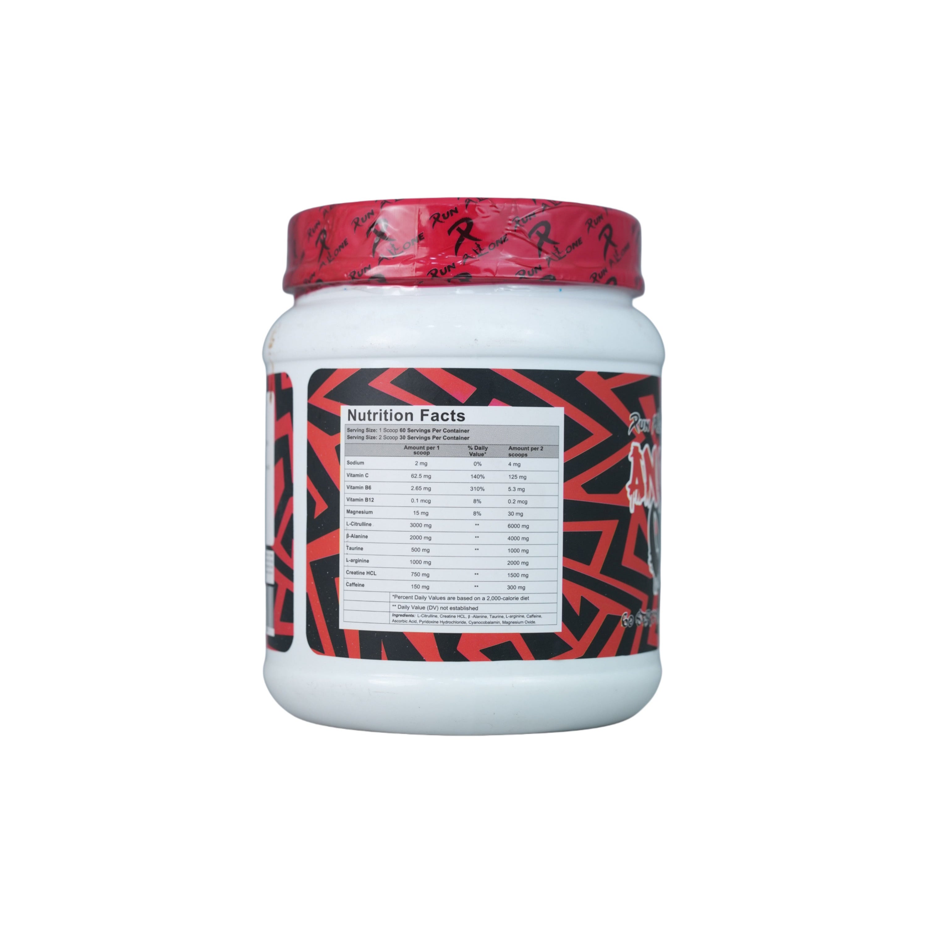 Run Alone Nutrition Another One Pre-Workout.-60Serv.-645G.-Green Apple