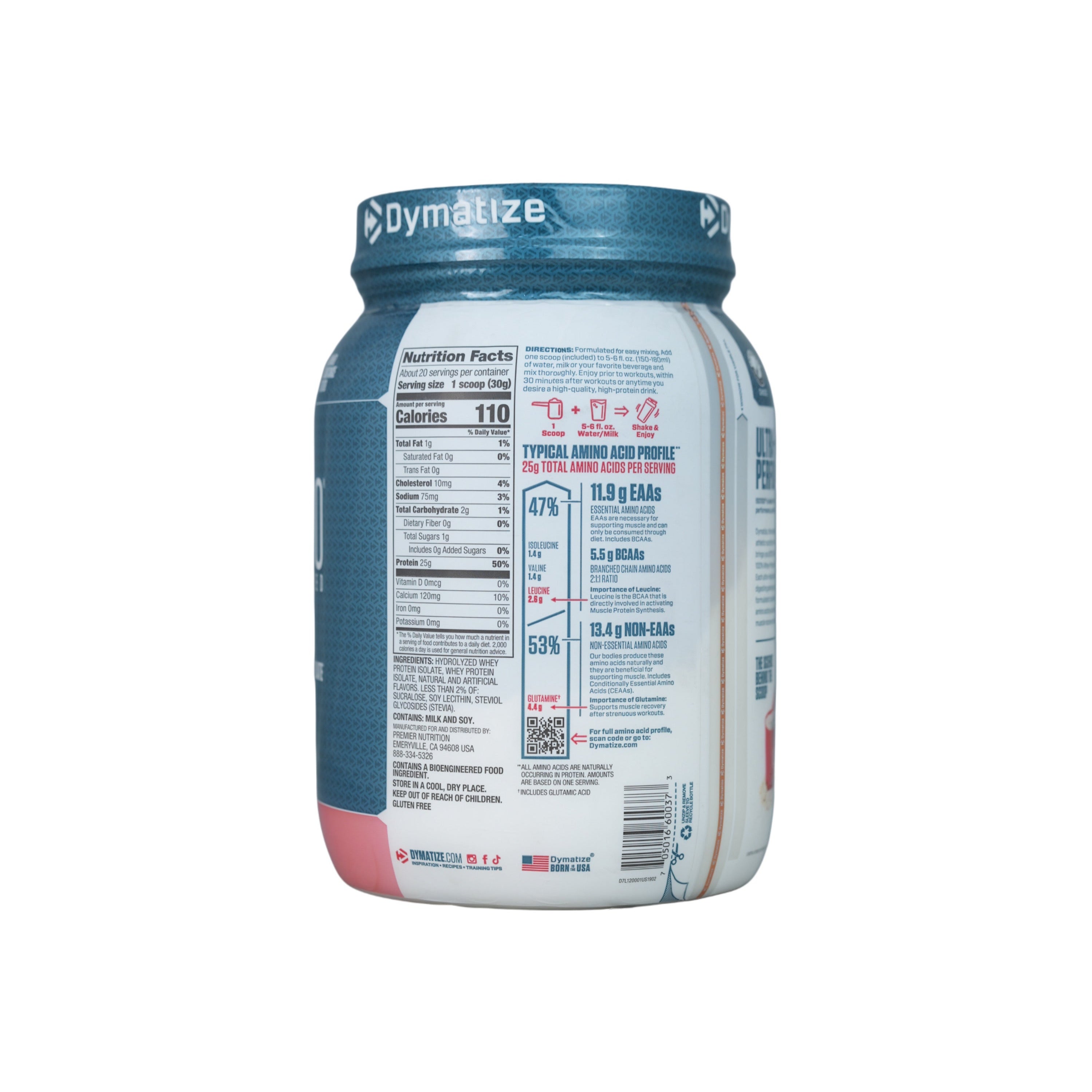 Dymatize ISO100-20Serv.-610G.-Strawberry