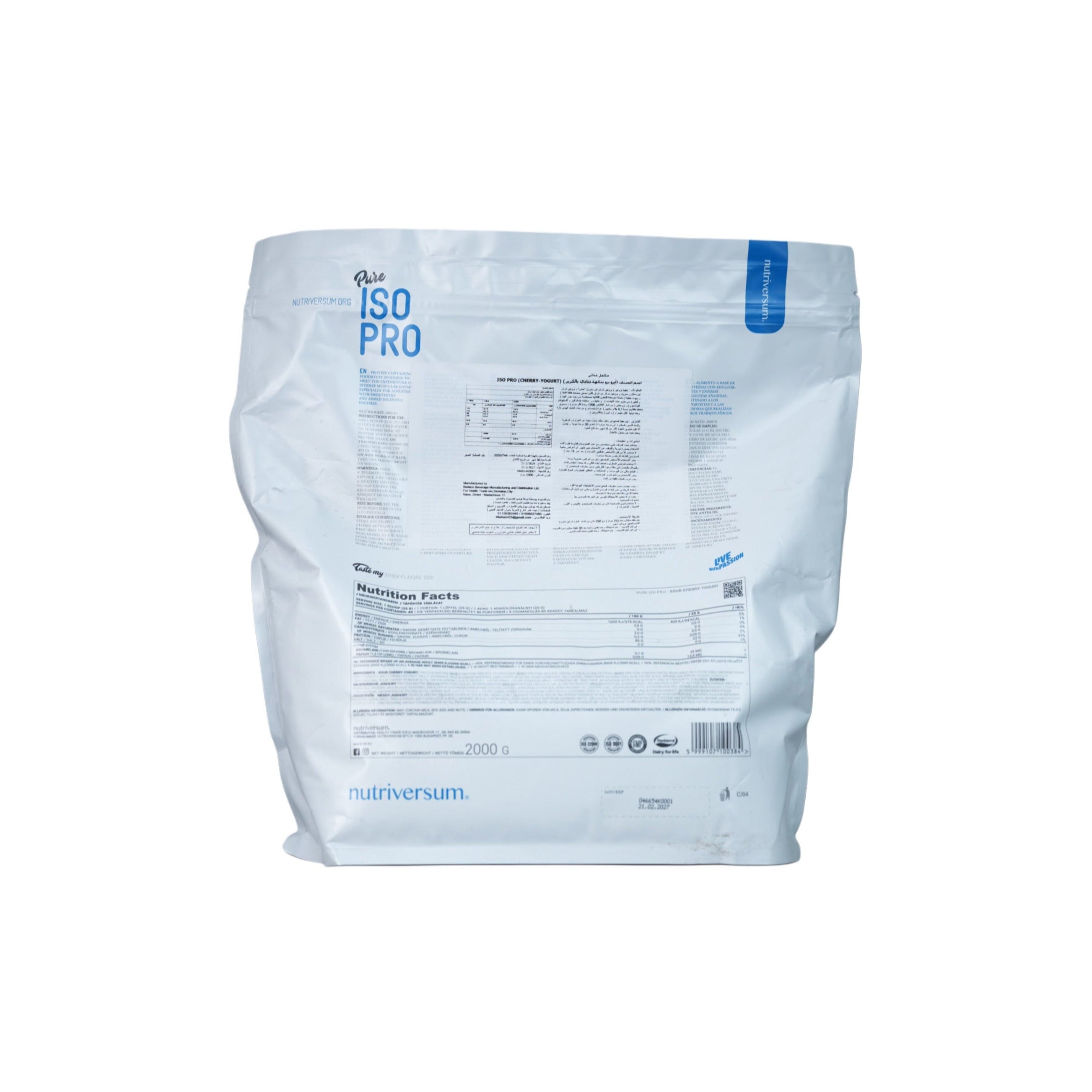 Nutriversum Iso Pro Pure-80Serv.-2000G-Sourcherry-Yogurt