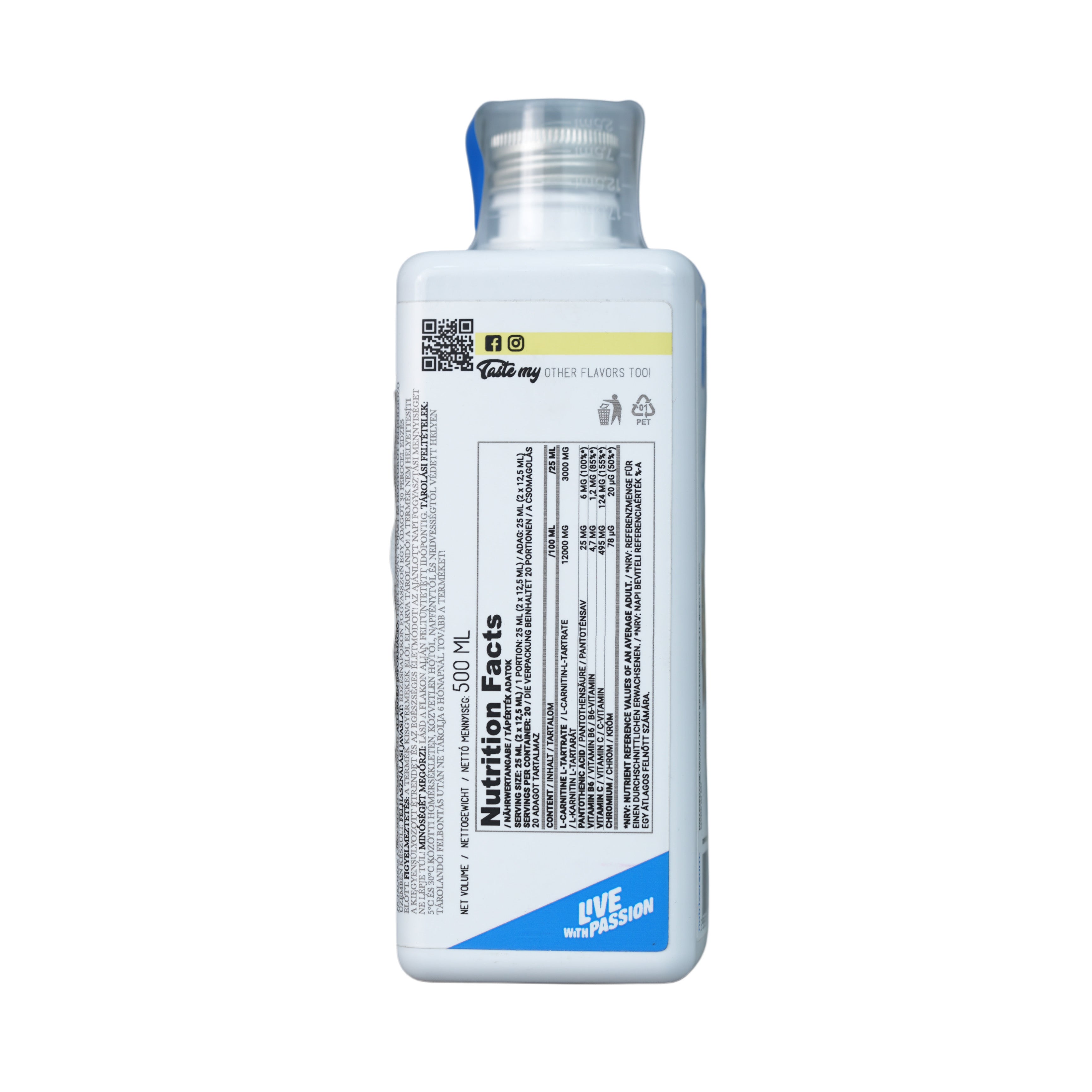 Nutriversum L-Carnitine Liquid.-20Serv.-2500mg.-Pineapple
