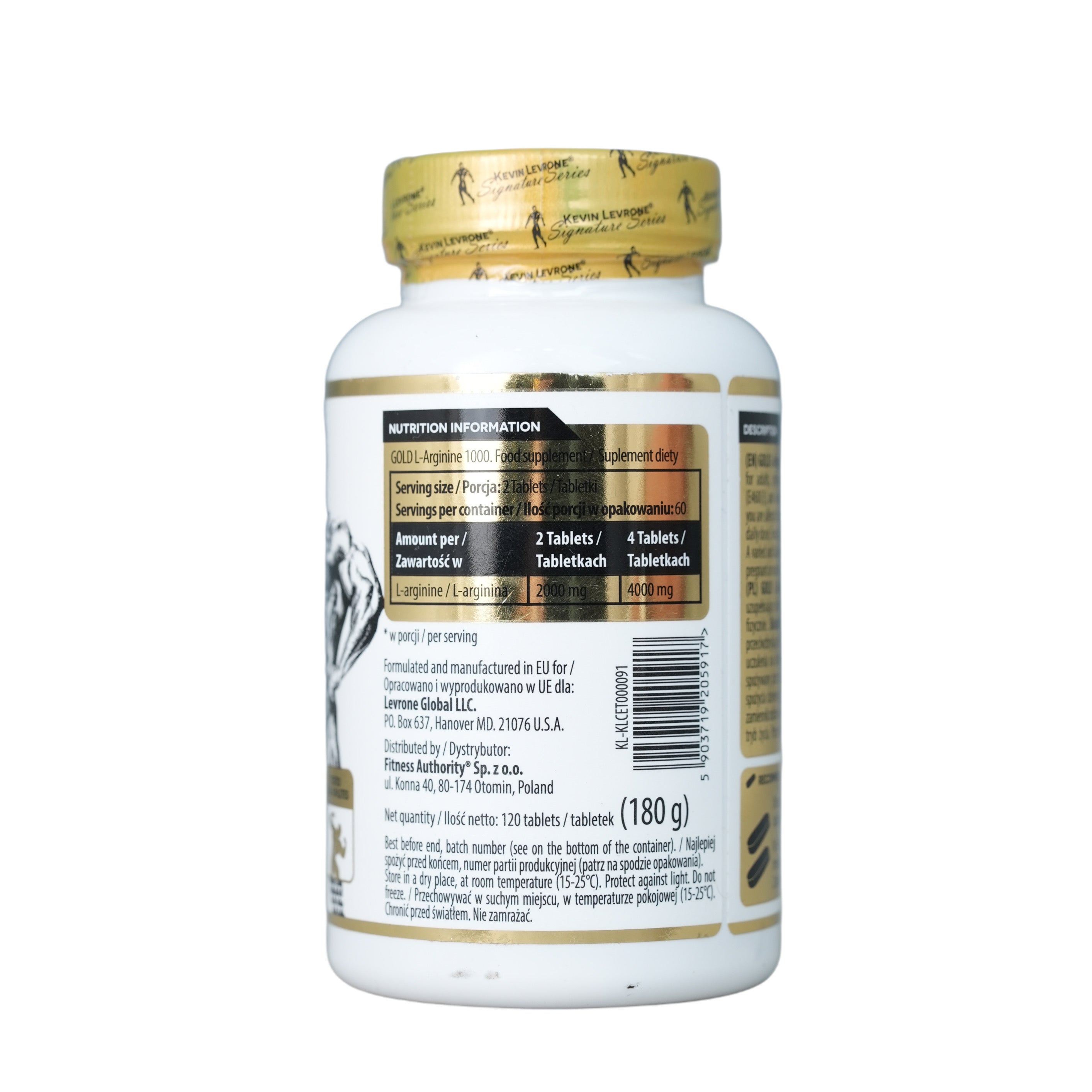 Kevin Levrone Gold L-ARGININE.-120TAB