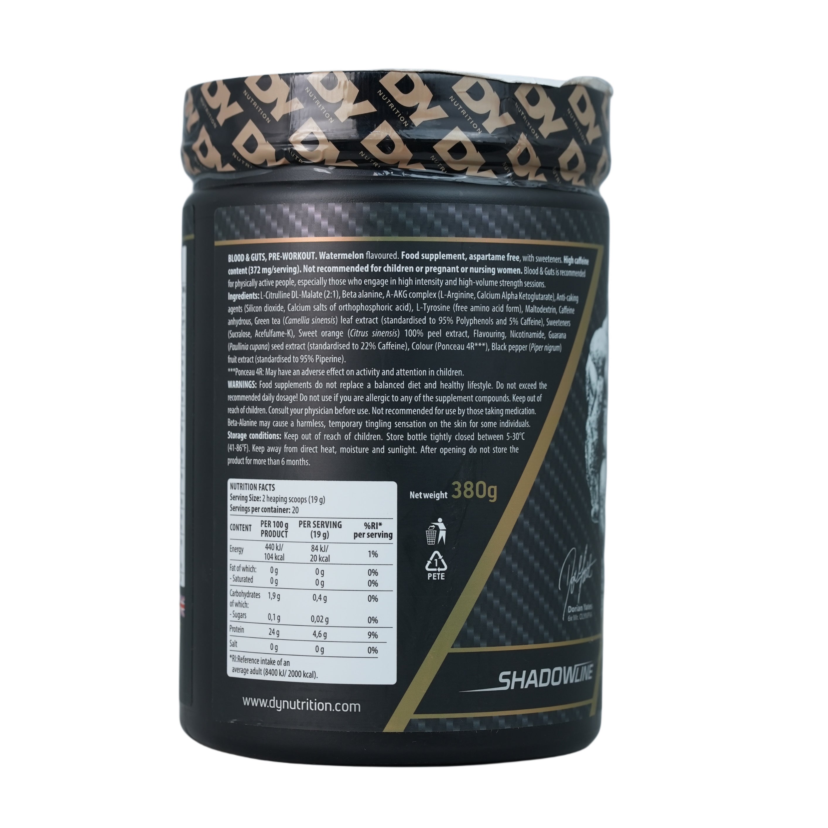 Dorian Yates Blood & guts-20 Serv.-380g