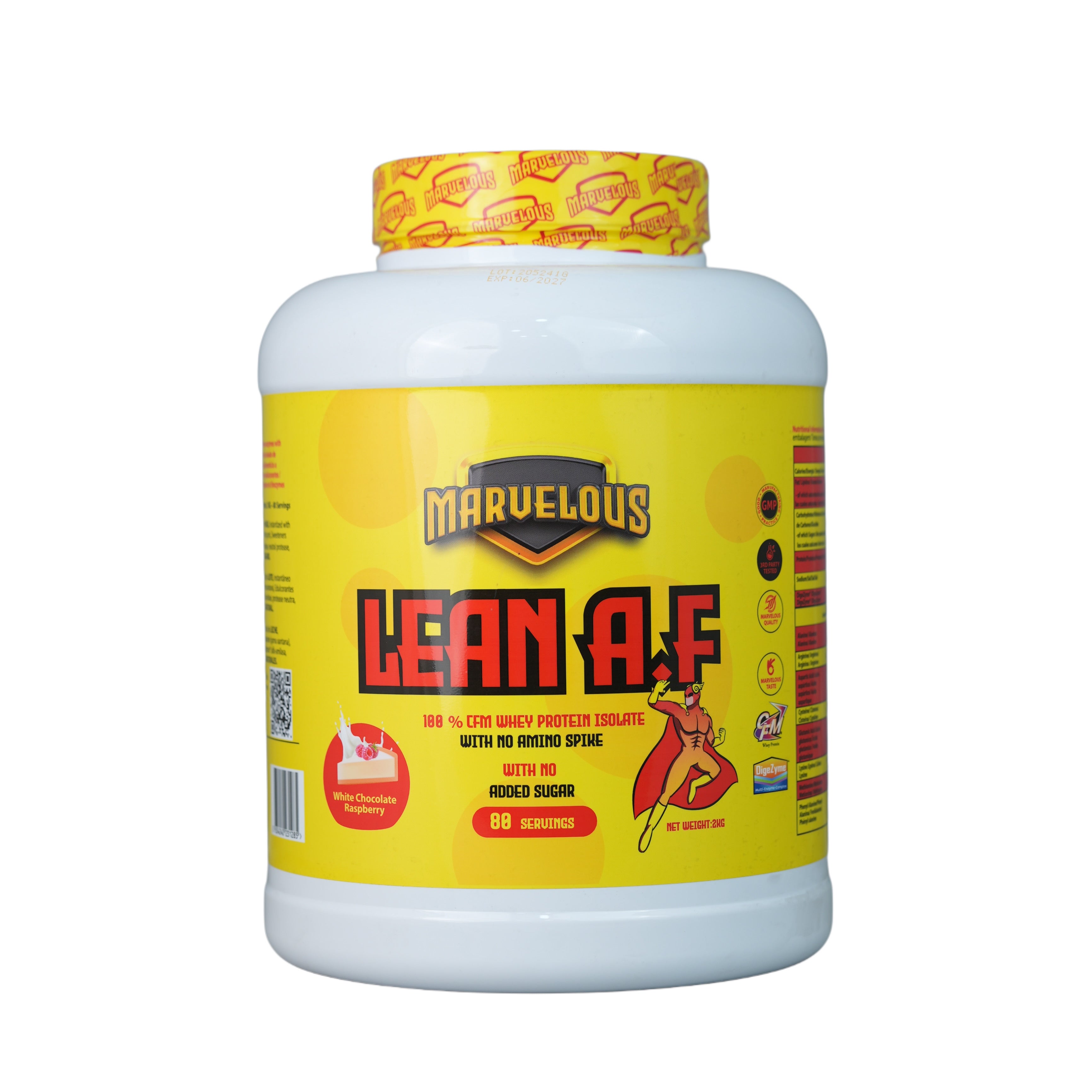 Marvelous Nutrition Lean A.F 100% fm Whey Protein Isolate-80Serv.-2Kg.-Cookies