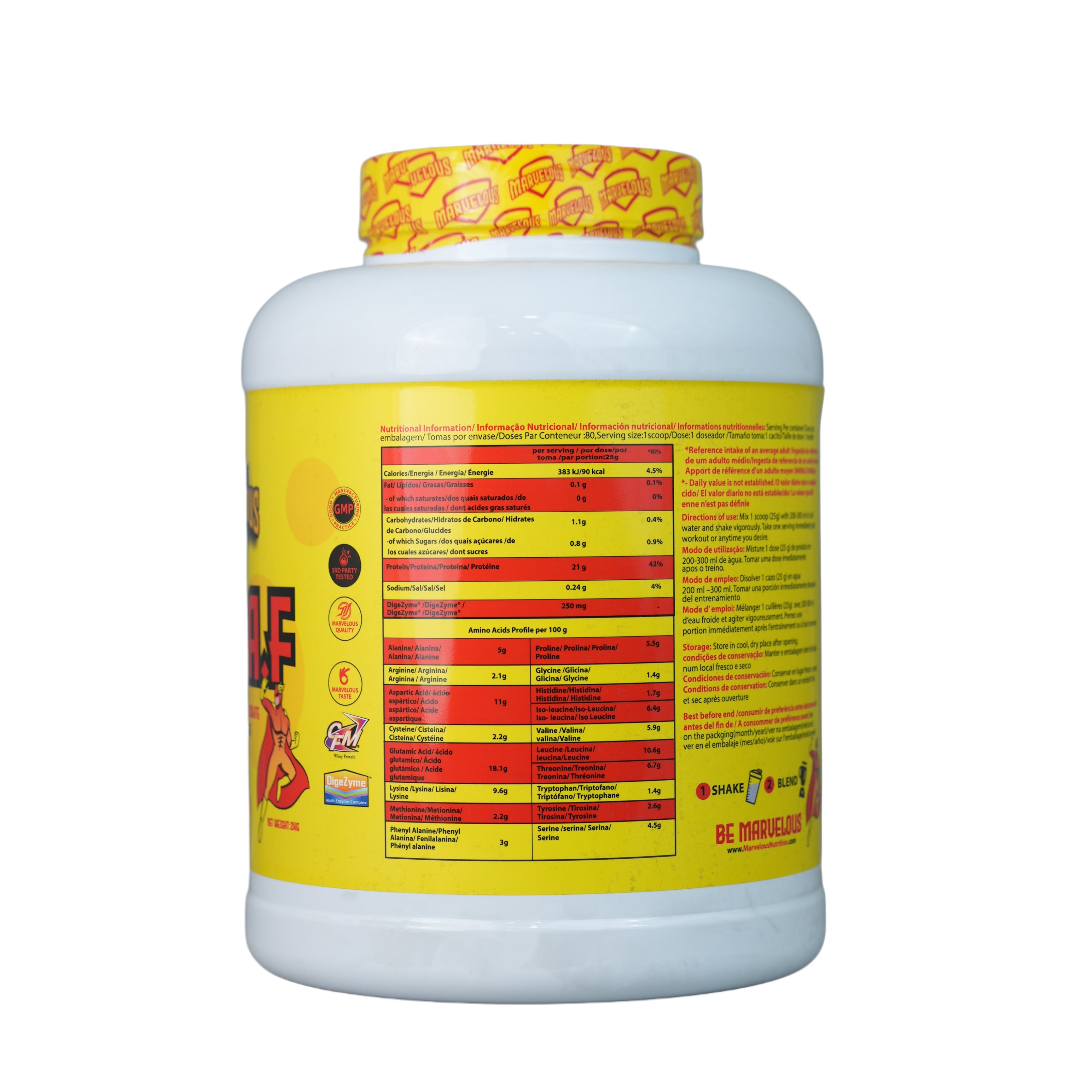 Marvelous Nutrition Lean A.F 100% fm Whey Protein Isolate-80Serv.-2Kg.-Cookies