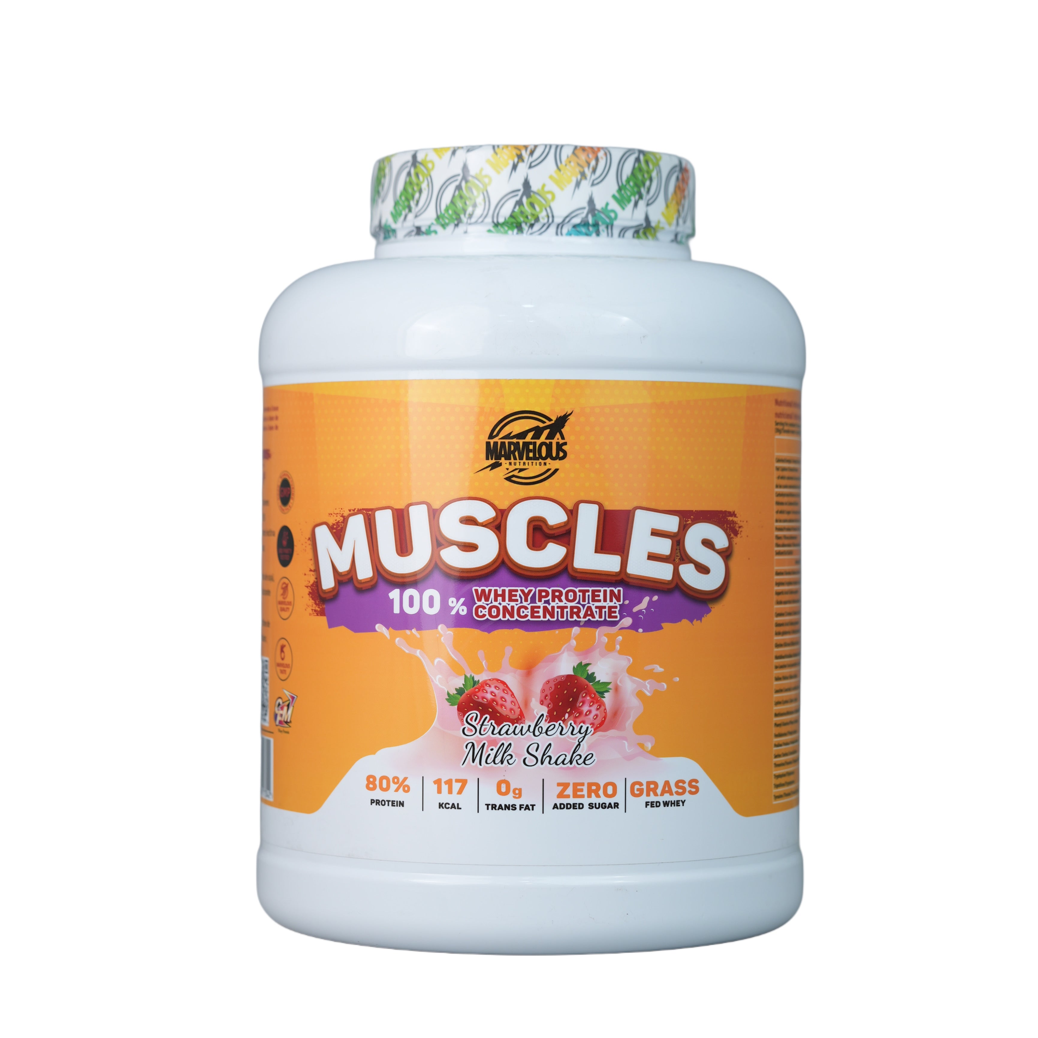 Marvelous Nutrition Muscles 100%Whey Protein Concentrate-67Serv.-2KG