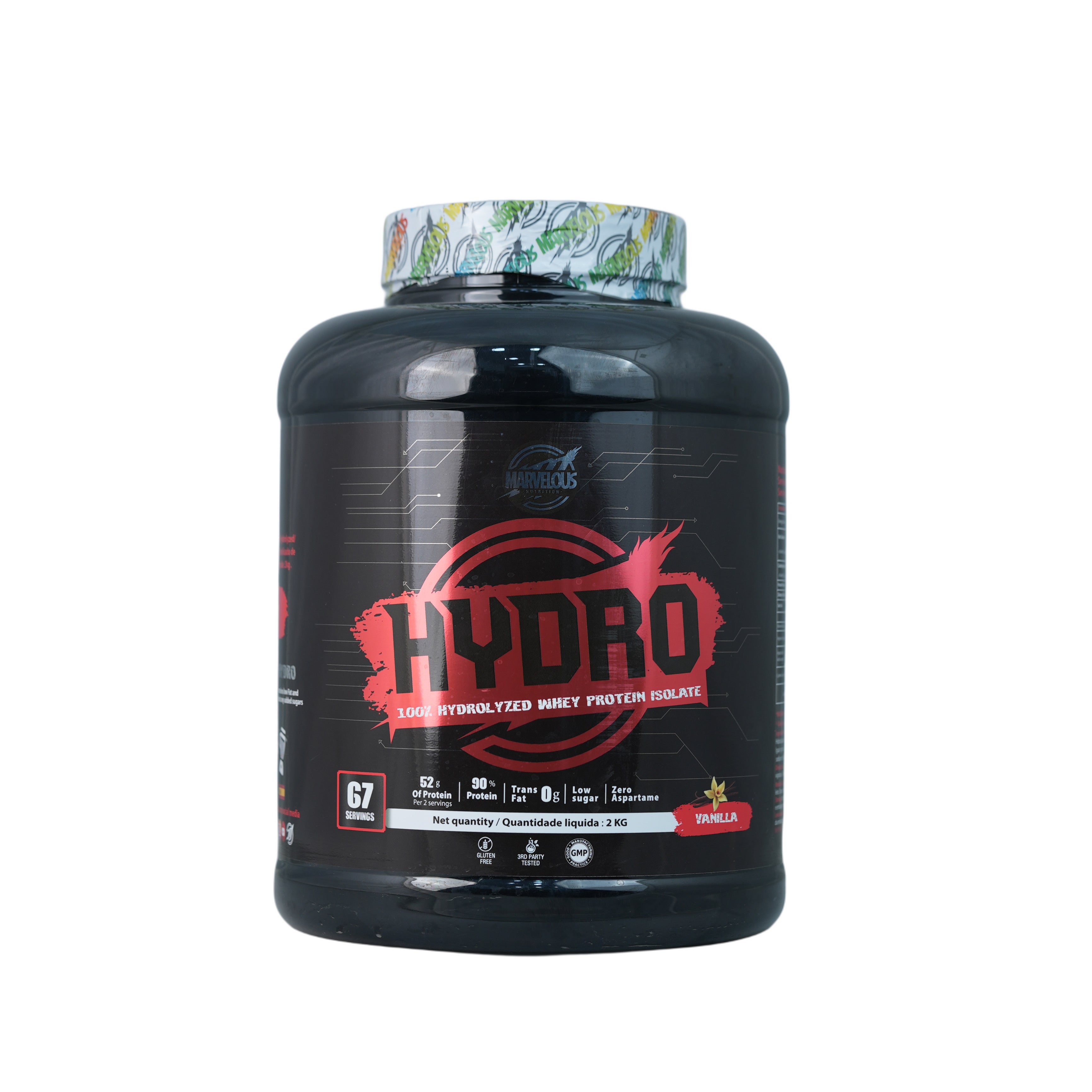 Marvelous Nutrition Hydro 100% Hydrolyzed Whey Protein Isolate-67Serv.-2KG