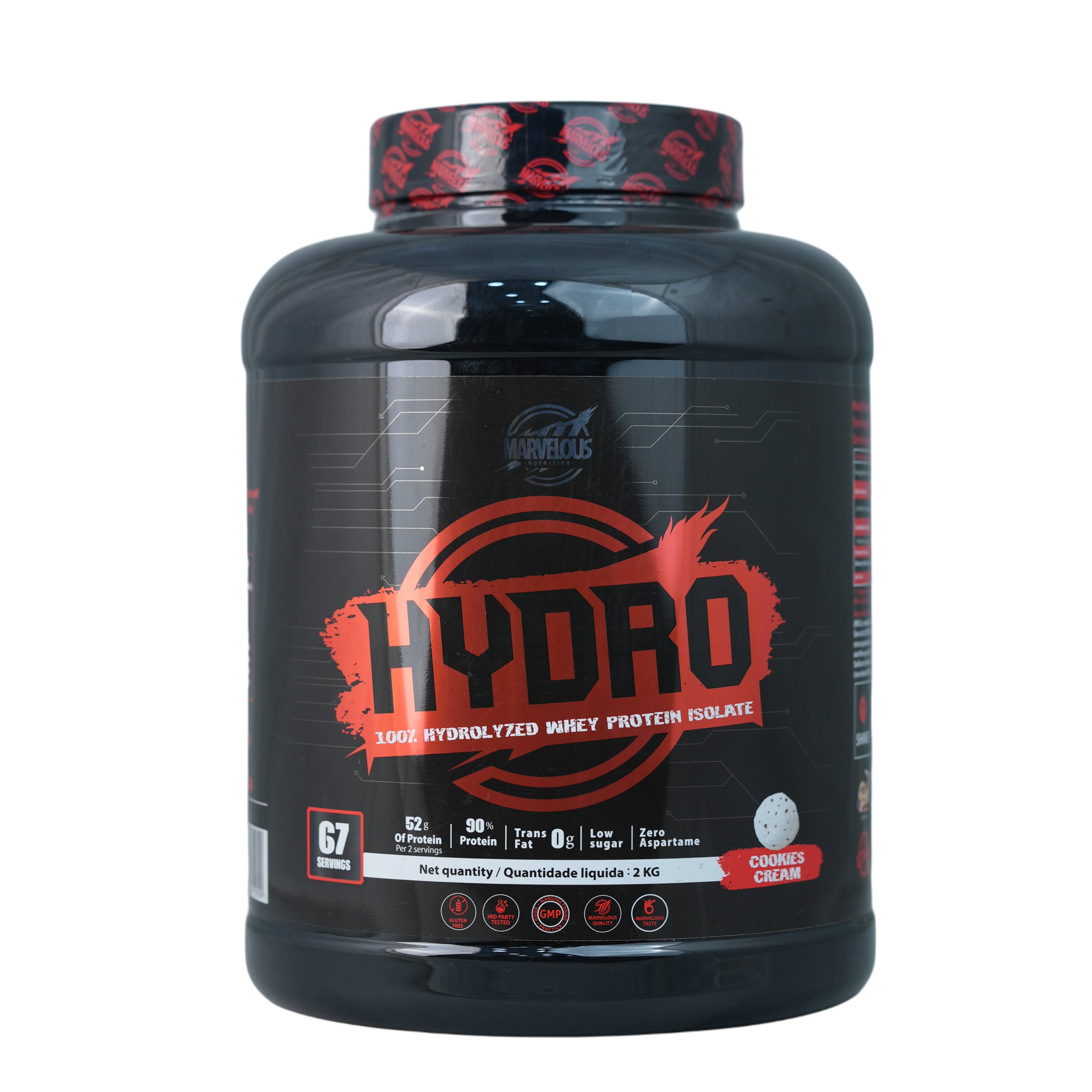 Marvelous Nutrition Hydro 100% Hydrolyzed Whey Protein Isolate-67Serv.-2KG