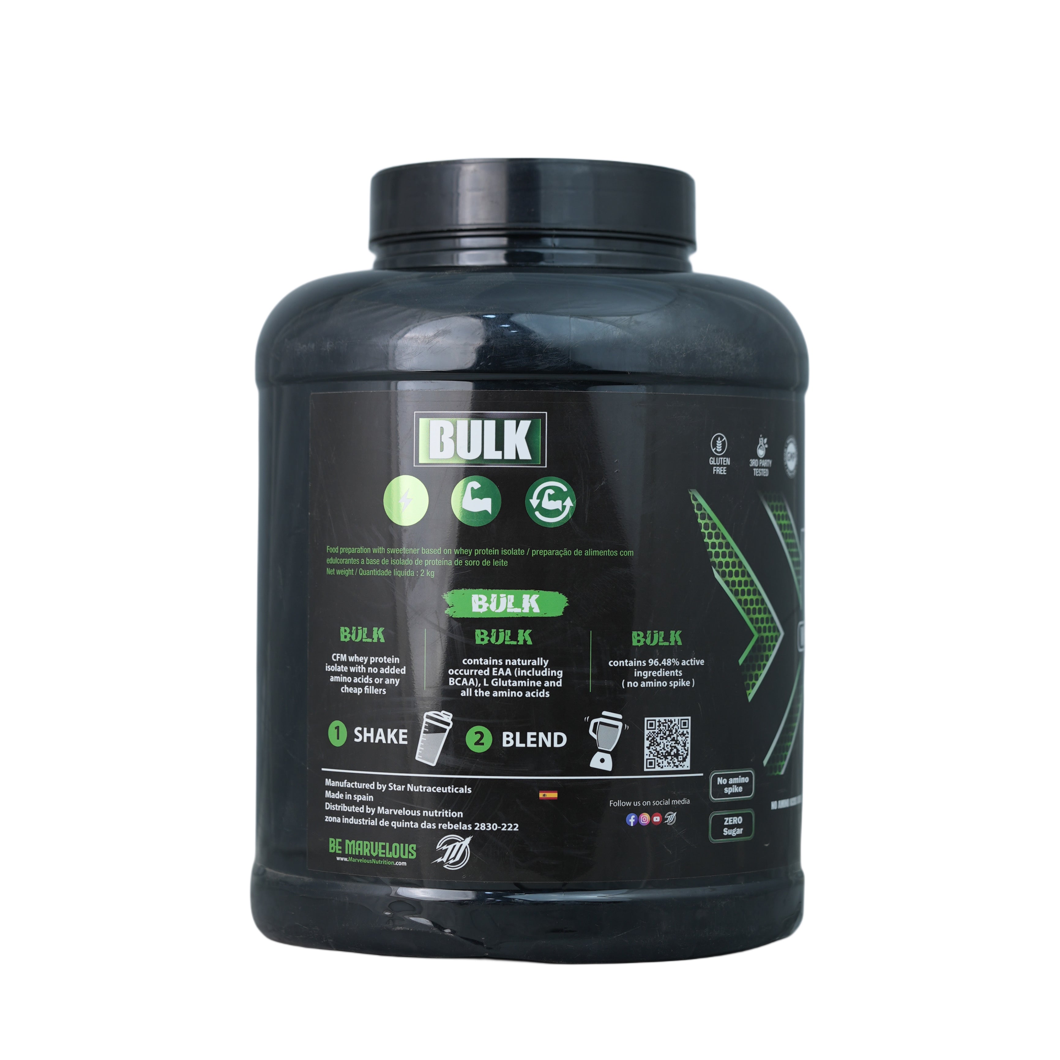 Marvelous Nutrition Bulk Whey Protein Isolate.-67Serv.-2KG