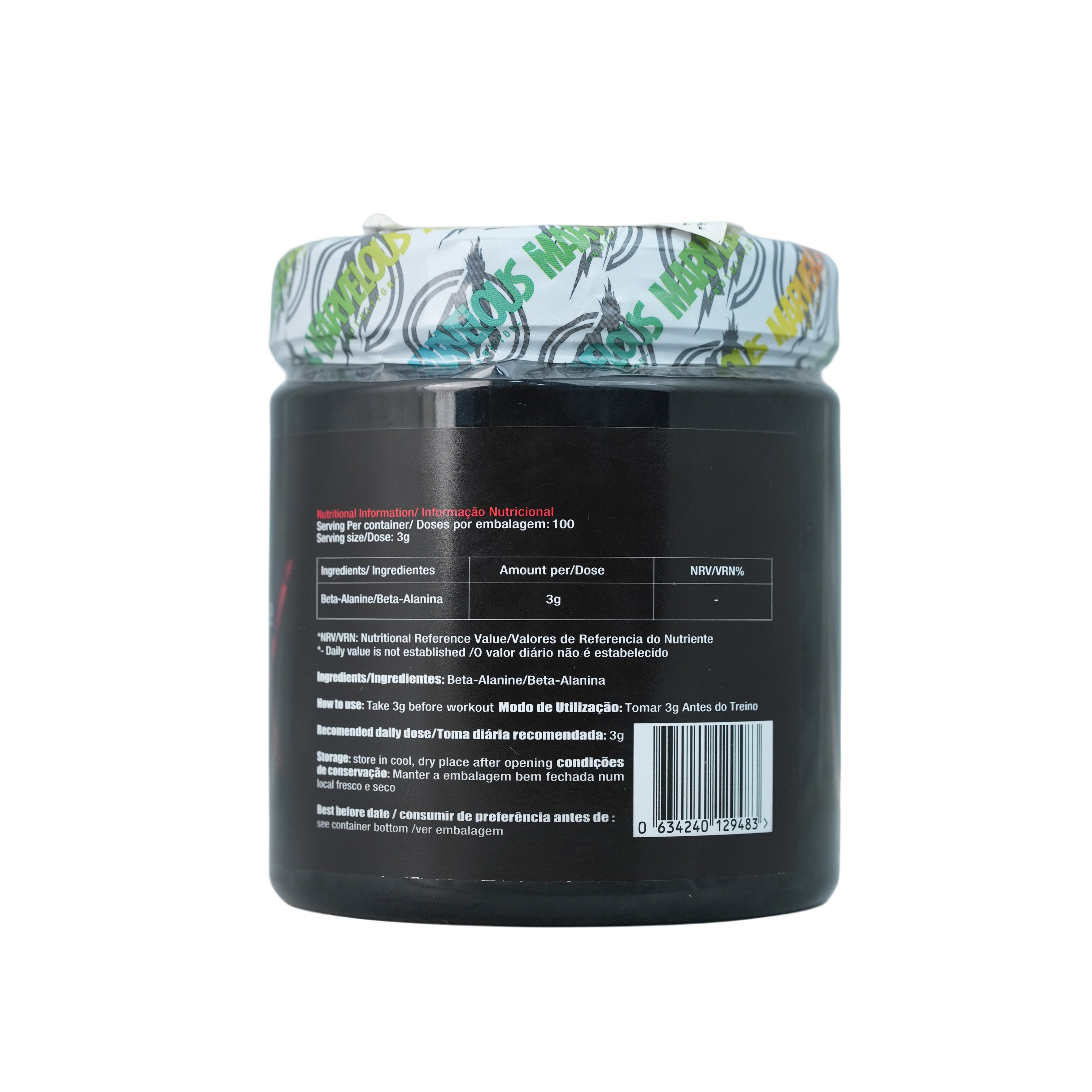 Marvelous Nutrition Beta Alanine.-100Serv.-300g