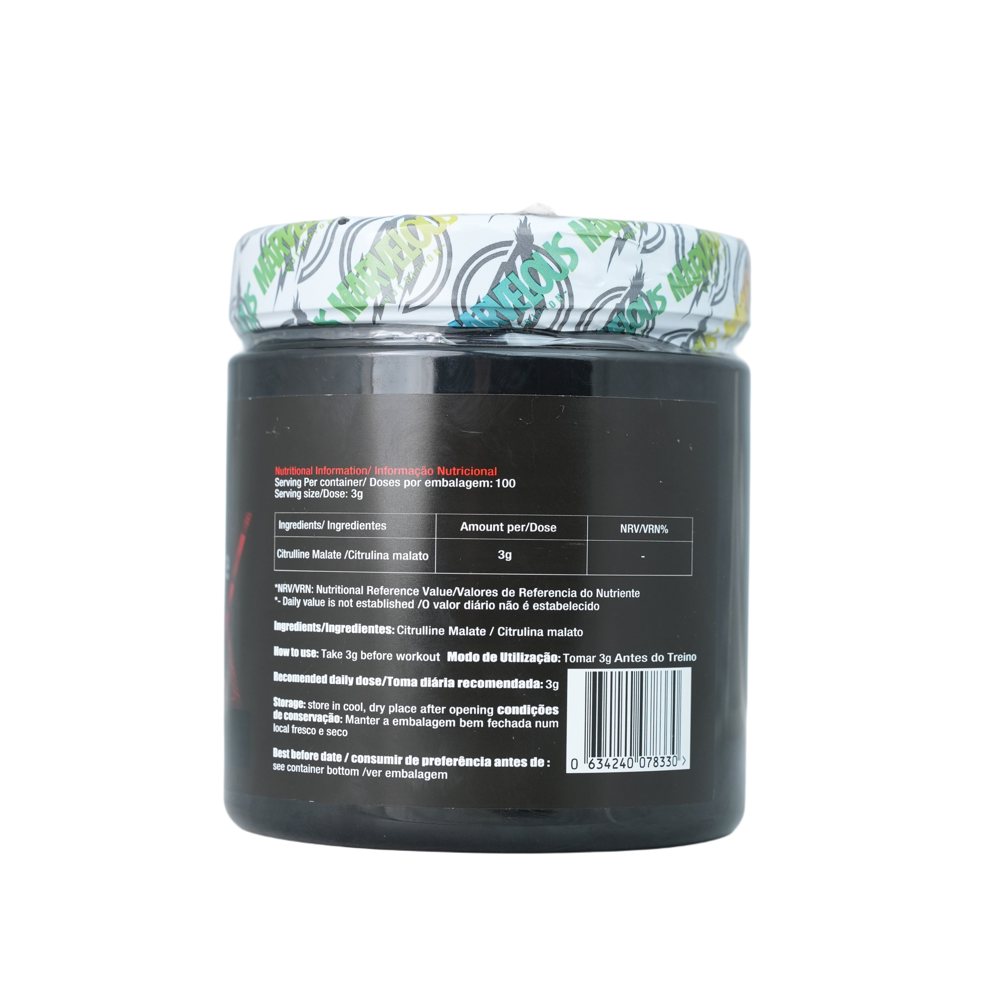 Marvelous Nutrition Citrulline Malate old School Formula-100Serv.-300G.-Unflavored