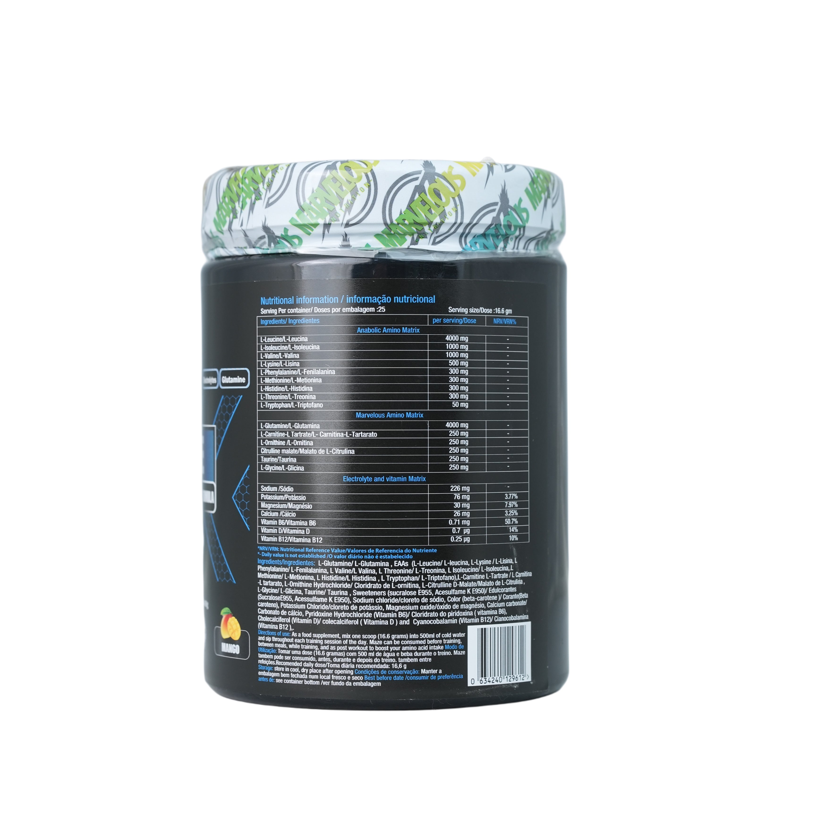 Marvelous Nutrition Maze Anabolic Amino Acid Formula-25Serv.-400G