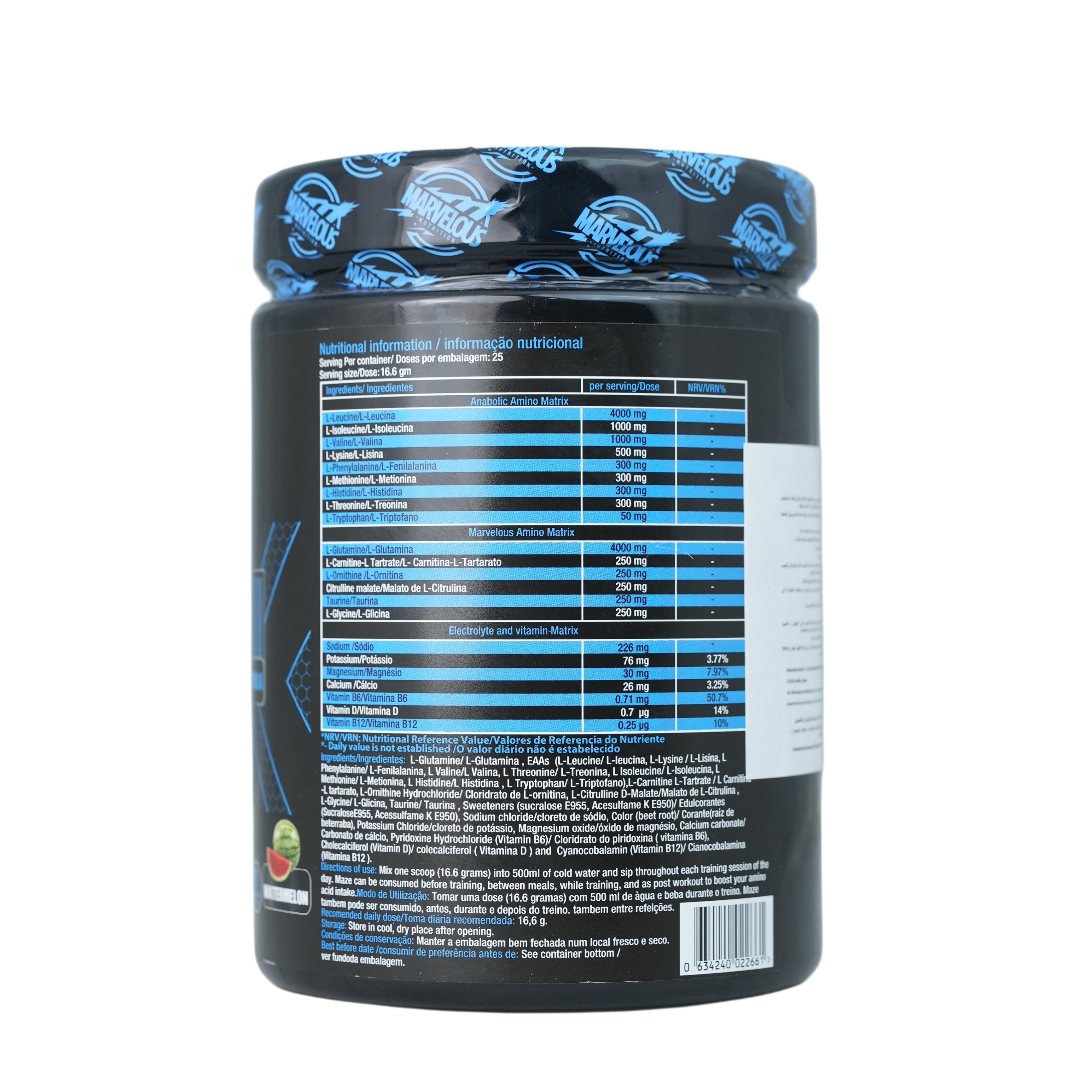Marvelous Nutrition Maze Anabolic Amino Acid Formula-25Serv.-400G