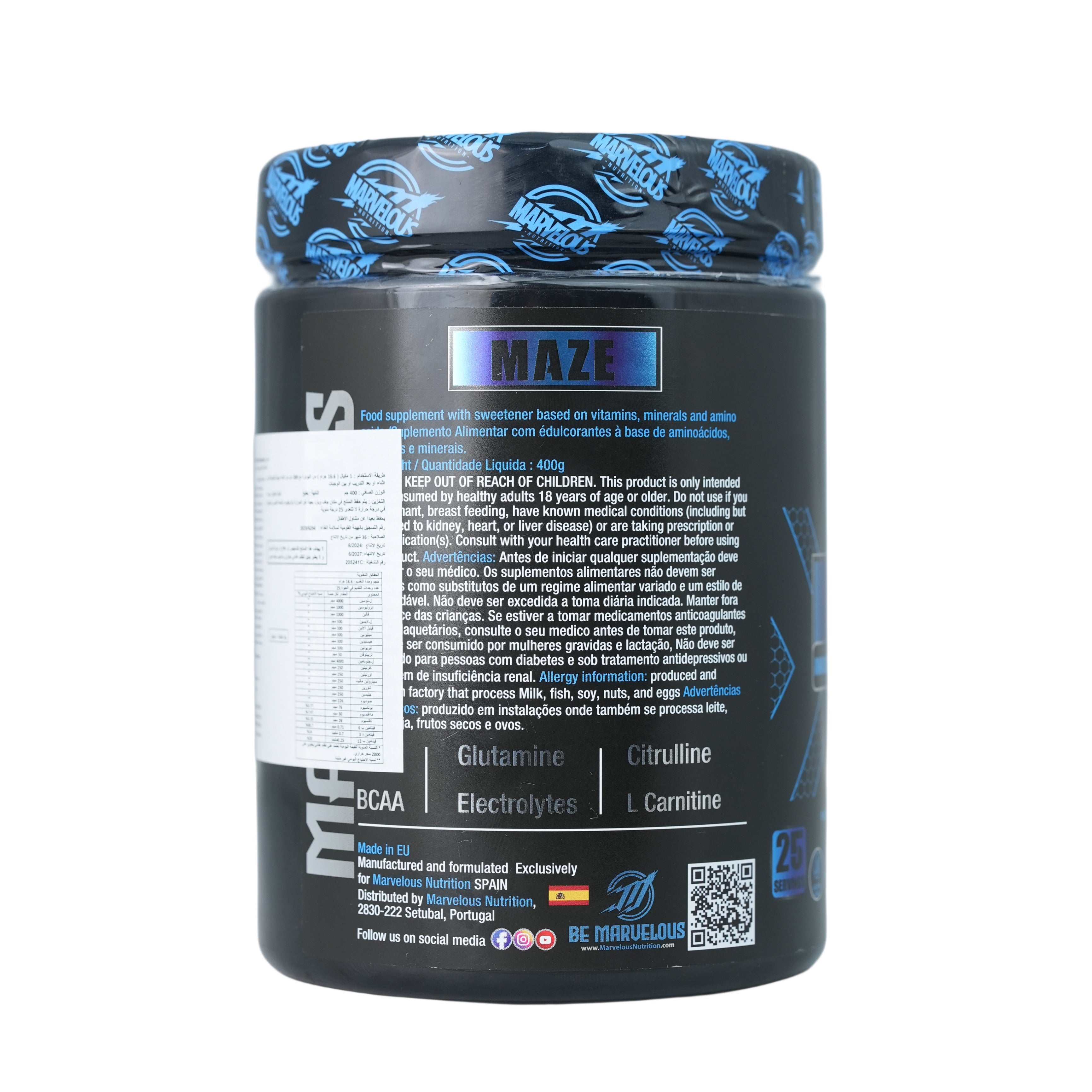 Marvelous Nutrition Maze Anabolic Amino Acid Formula-25Serv.-400G